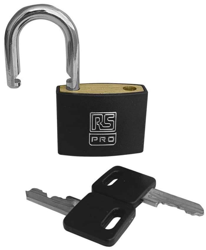 RS PRO | RS PRO Key Brass Padlock, Keyed Alike, 6mm Shackle, 43mm Body ...