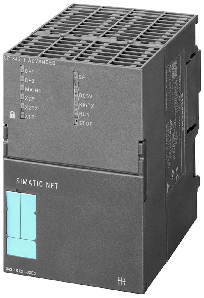 6GK7343-1GX31-0XE0 Siemens Siemens 6GK7343 Series PLC Expansion Module  for Use with SIMATIC S7-300, RJ45, Digital 196-3692 RS Components