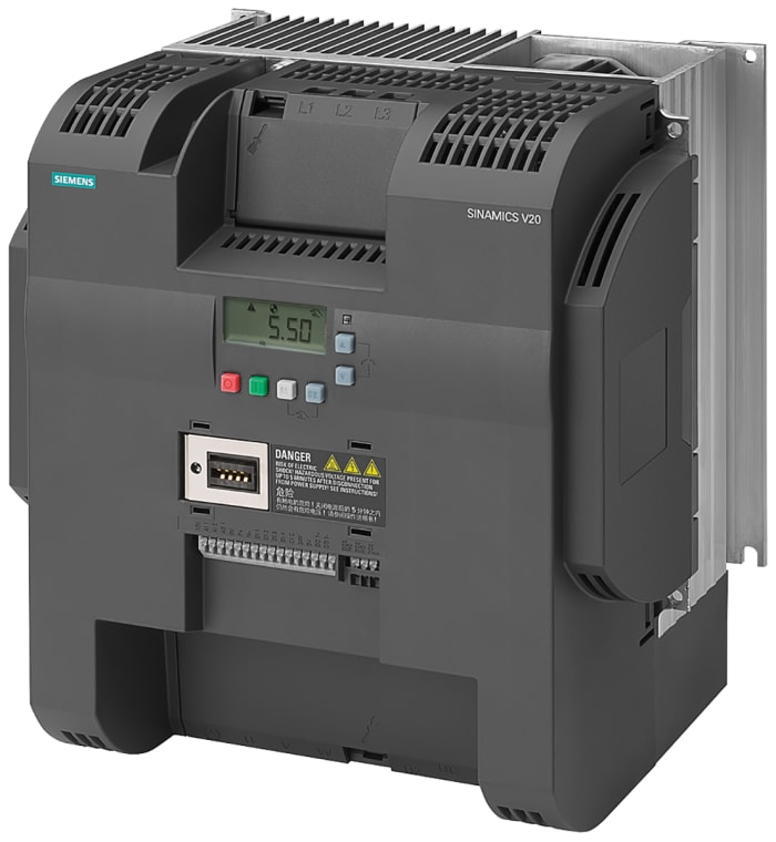 Siemens Inverter Drive, 22 kW, 3 Phase, 400 V ac, 40 A, 45 A, 52 A, 60 A, 6SL3210 Series