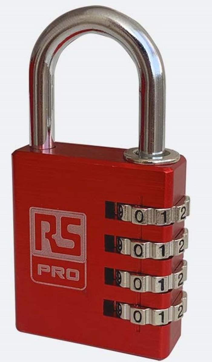 RS PRO | RS PRO Combination Padlock Aluminium Combination Padlock ...