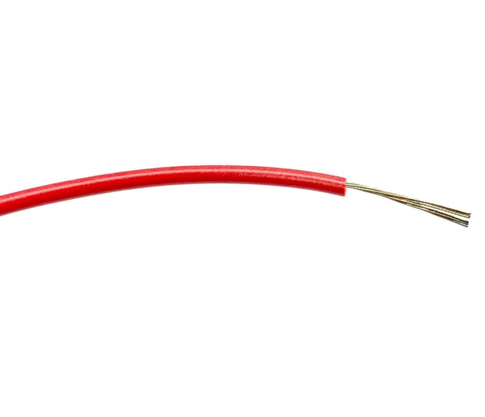 RS PRO Red 0.2mm² Hook Up Wire, 24 AWG, 7/0.2 mm, 100m, PVC Insulation