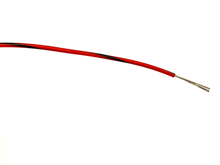 RS PRO, RS PRO Black/Red 0.2 mm² Hook Up Wire, 24 AWG, 7/0.2 mm, 100m, PVC  Insulation, 196-4245