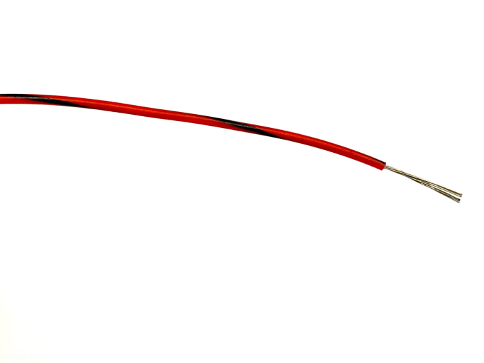 RS PRO Black/Red 0.2mm² Hook Up Wire, 24 AWG, 7/0.2 mm, 100m, PVC Insulation