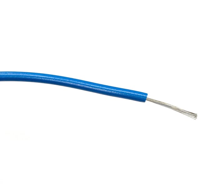 RS PRO, RS PRO Blue 0.5 mm² Hook Up Wire, 20 AWG, 16/0.2 mm, 100m, PVC  Insulation, 196-4254