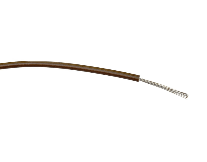RS PRO Brown 0.5mm² Hook Up Wire, 20 AWG, 16/0.2 mm, 100m, PVC Insulation