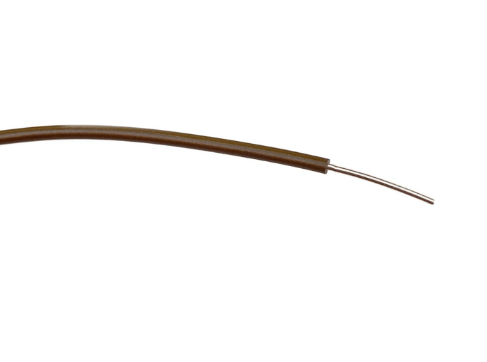 RS PRO Brown 0.26mm² Hook Up Wire, 23 AWG, 1/0.6 mm, 100m, PVC Insulation