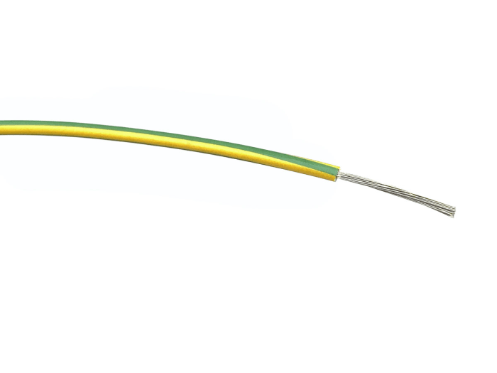 RS PRO Green/Yellow 0.75mm² Hook Up Wire, 18 AWG, 24/0.2 mm, 100m, PVC Insulation