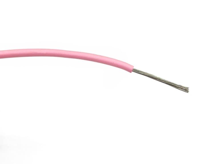 RS PRO Pink 1mm² Hook Up Wire, 32/0.2 mm, 500m, PVC Insulation