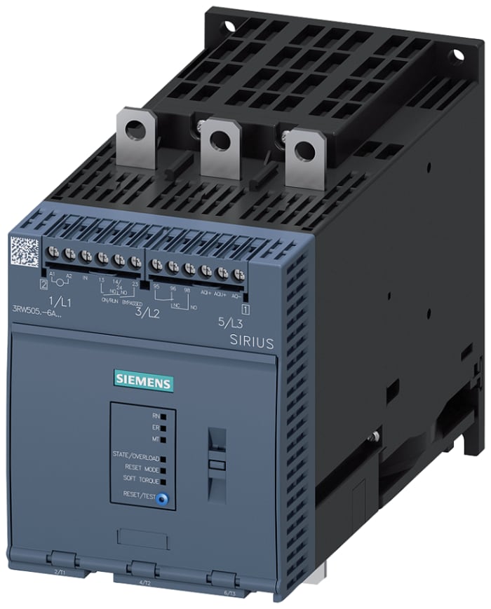 Démarreur progressif progressif, triphasé Siemens SIRIUS 3RW 3RW50, 90 kW 200 → 480 V c.a. 143 A