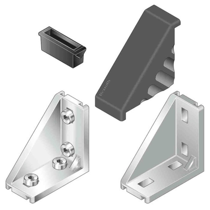 Bosch Rexroth M6 Angle Bracket, Connecting Component, Strut Profile 30 x 60 mm, Groove Size 8mm