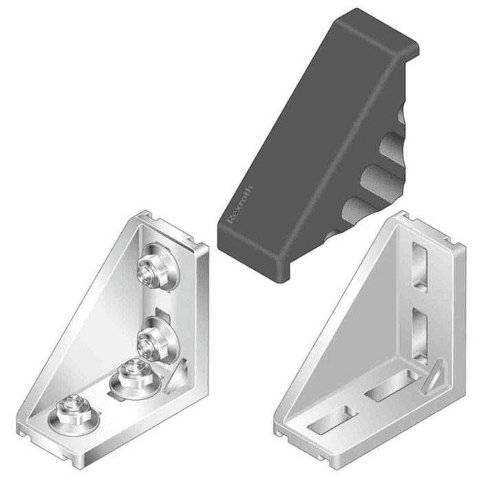 Bosch Rexroth M8 Angle Bracket Connecting Component, Strut Profile 40 x 80 mm, Groove Size 10mm