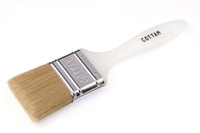 Cottam Medium 50mm Synthetic Paint Brush with Flat Bristles