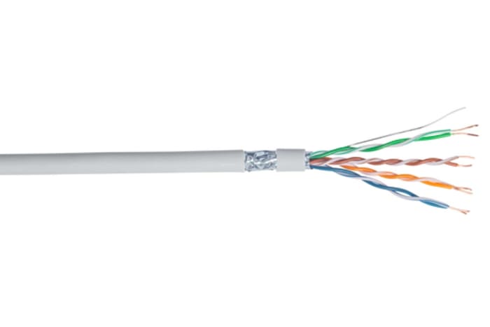 RS PRO, 305m Cat5e, Grey, F/UTP Shielded, Unterminated LSZH Sheath