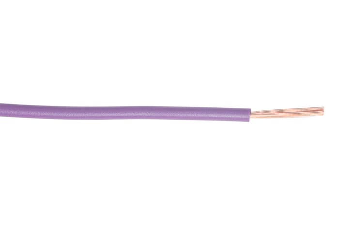 RS PRO, RS PRO Purple 2.5 mm² Hook Up Wire, 14 AWG, 100m, PVC Insulation, 201-0567