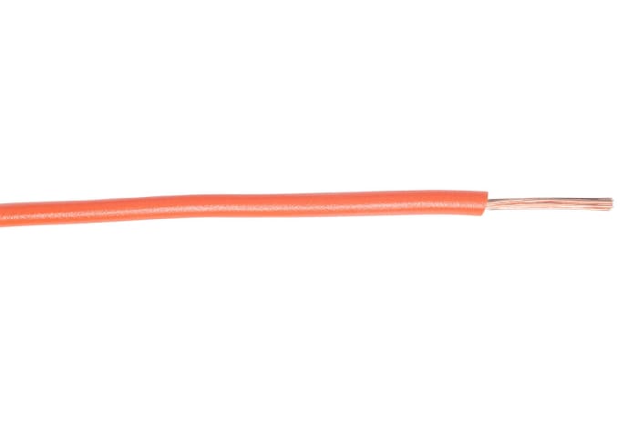 RS PRO, RS PRO Orange 0.75 mm² Hook Up Wire, 18 AWG, 100m, PVC Insulation, 201-0576