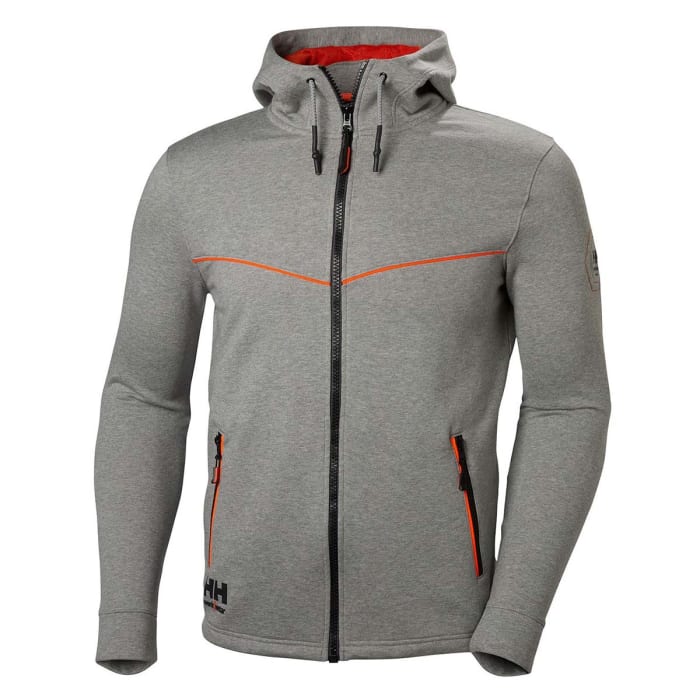 79197 930 L Helly Hansen Helly Hansen Chelsea Evolution Grey Hoodie Jacket L 201 1351 RS Components