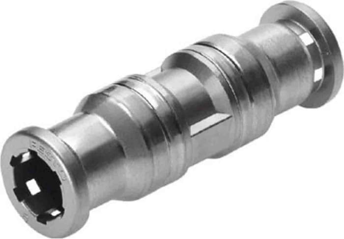 Festo CRQS Series Straight Tube-to-Tube Adaptor, Push In 6 mm to Push In 6 mm, Tube-to-Tube Connection Style, 130646