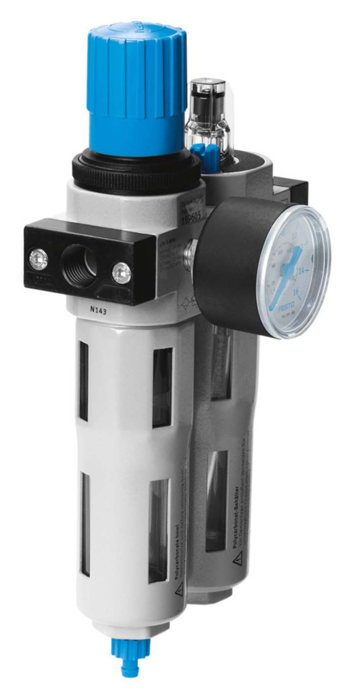 Unité de traitement FRL Festo FRC, G 1/8, Filtration 40μm
