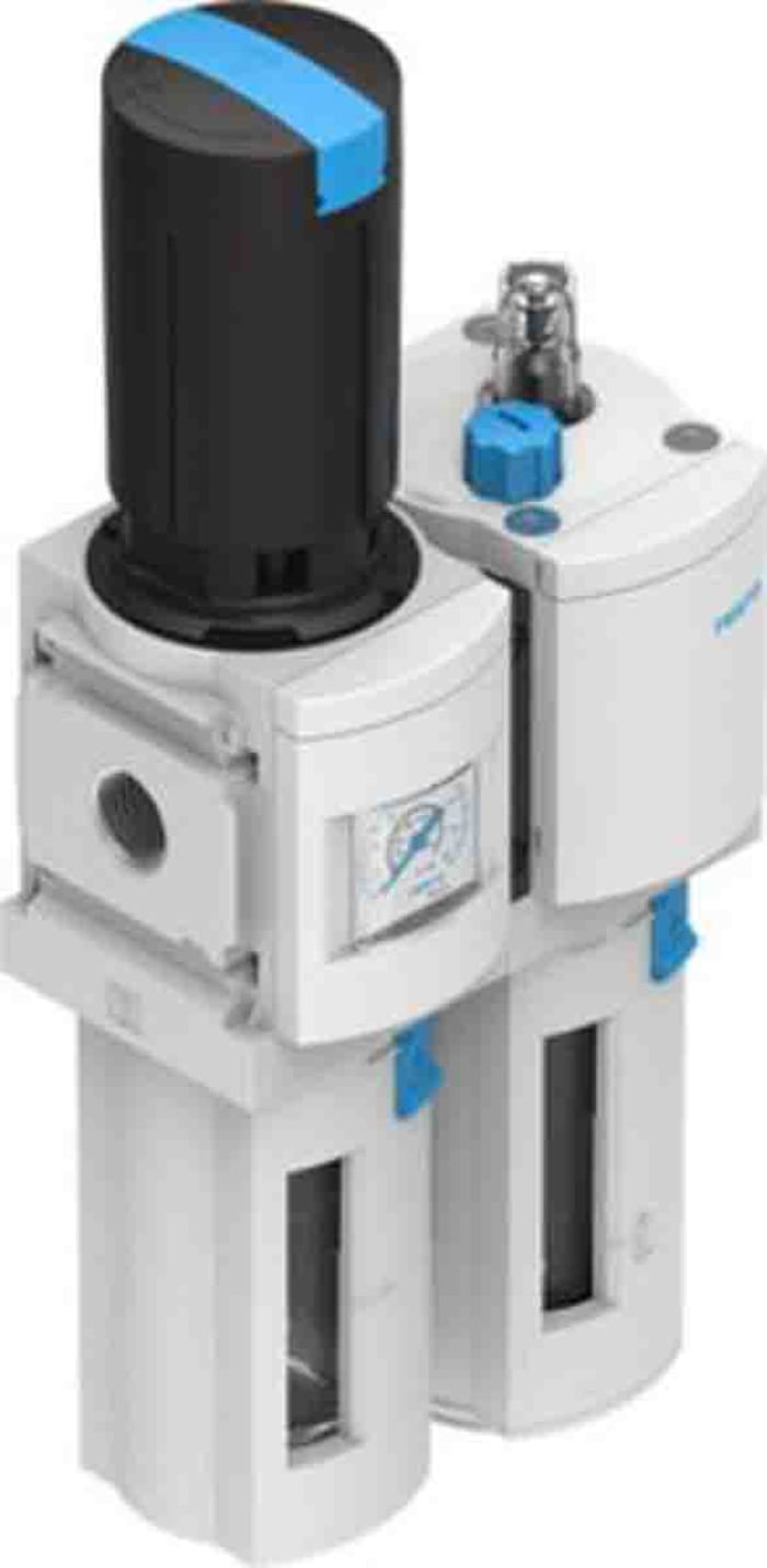 Unidad FRL Festo, G 3/8, Purga Manual, Grado de Filtración 40μm, Presión Máxima 20 bares