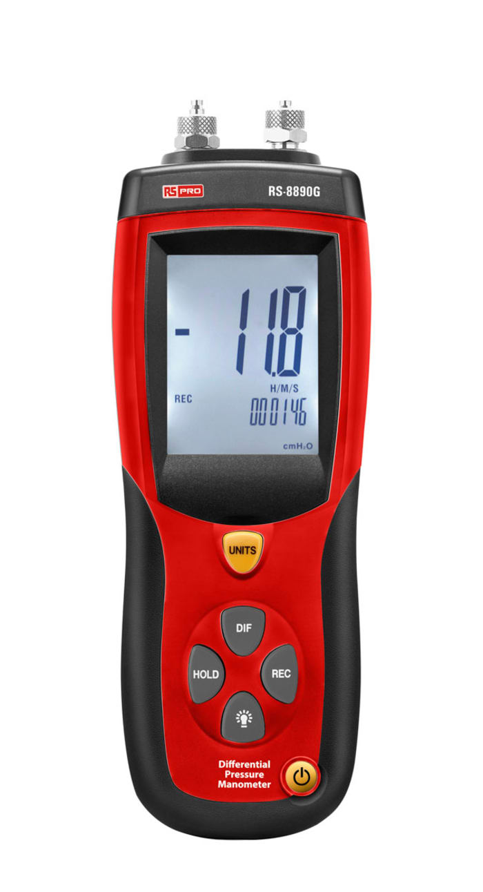 RS PRO RS DT Differential Manometer With 2 Pressure Port/s, Max Pressure Measurement 10bar