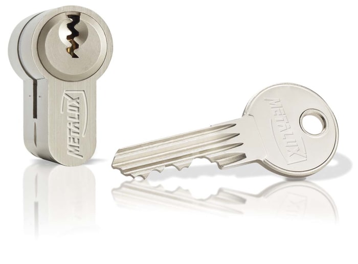 Dom Metalux Brass Euro Cylinder Lock, 30/30 mm (60mm)