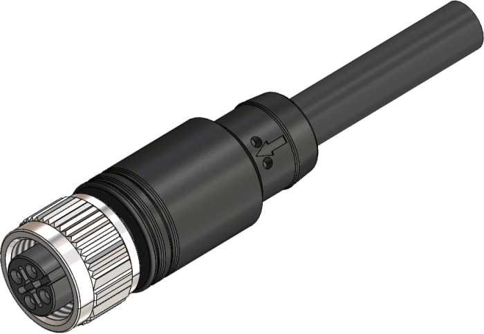 Câble d'actionneur RS PRO 4 conducteurs , M12 Femelle pré-câblé, 10m