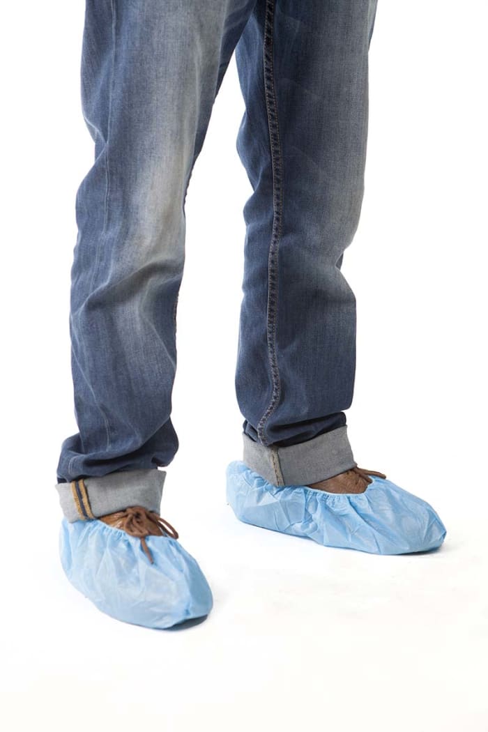 NEUTRAL Blue Disposable Visitor Shoe Cover, One size only, 100 pack, For Use In Hygiene