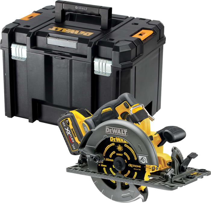 Sierra circular DeWALT DCS579NT-XJ a batería (batería no incluida),  5800rpm, diám. de hoja 190mm, husillo 30mm