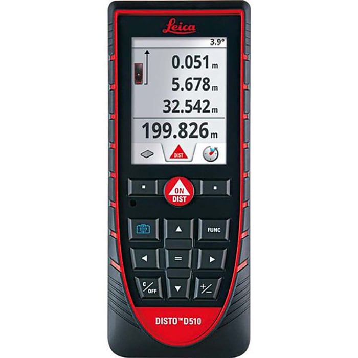 Leica D510 Laser Measure, 0.05 → 200m Range, ±1 mm Accuracy, PreCal