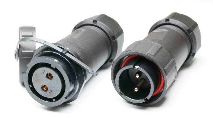 Conector circular RS PRO Enchufe, Conector hembra Standard serie SY21 de 2 vías Macho/Hembra, tamaño carcasa 29 mm,