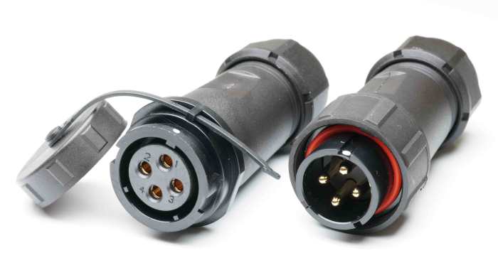 Conector circular RS PRO Enchufe, Conector hembra Standard serie SY21 de 4 vías Macho/Hembra, tamaño carcasa 29 mm,