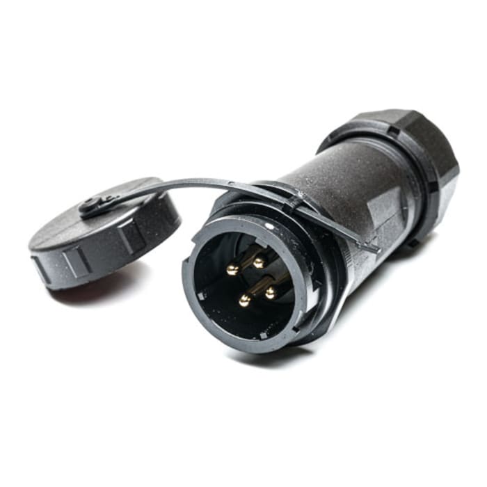 Conector circular RS PRO Conector hembra Standard serie SY21 de 4 vías Macho, tamaño carcasa 29 mm, Cable, IP40