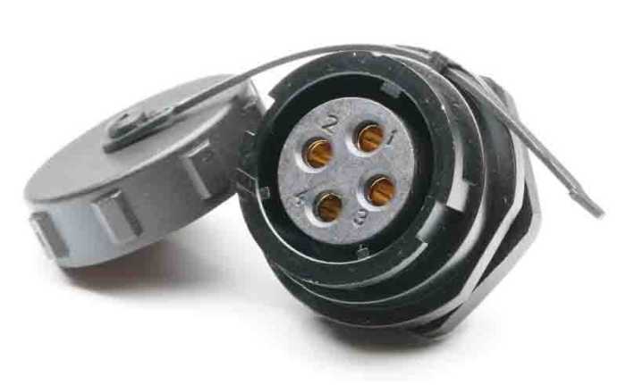 Conector circular RS PRO Conector hembra Standard serie SY21 de 4 vías Hembra, tamaño carcasa 29 mm, Montaje frontal,