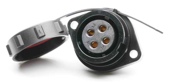 Conector circular RS PRO Conector hembra Standard serie SY21 de 4 vías Hembra, tamaño carcasa 29 mm, Montaje en Reborde,