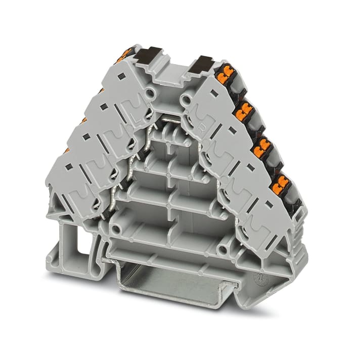 Phoenix Contact 3270125 PTRV 4-PV /BK Series Grey, 0.14 → 2.5mm², Push In Termination