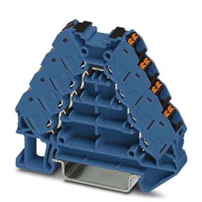 Phoenix Contact 3270126 PTRV 4-PV BU/BK Series Blue, 0.14 → 2.5mm², Push In Termination