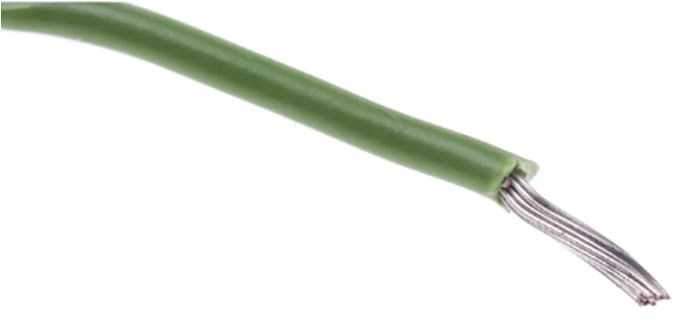 RS PRO Green 0.33mm² Hook Up Wire, 22 AWG, 7/0.25 mm, 100m, PVC Insulation