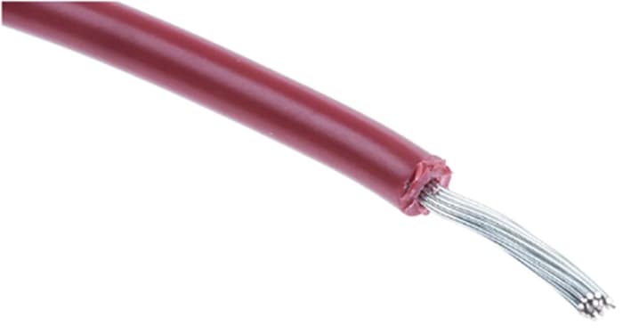 RS PRO, RS PRO Red 0.2 mm² Hook Up Wire, 24 AWG, 7/0.2 mm, 100m, PVC  Insulation, 196-4219