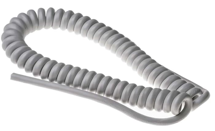 RS PRO, 3 m 2 Core Power Cable, Grey Polyvinyl Chloride 50 °C