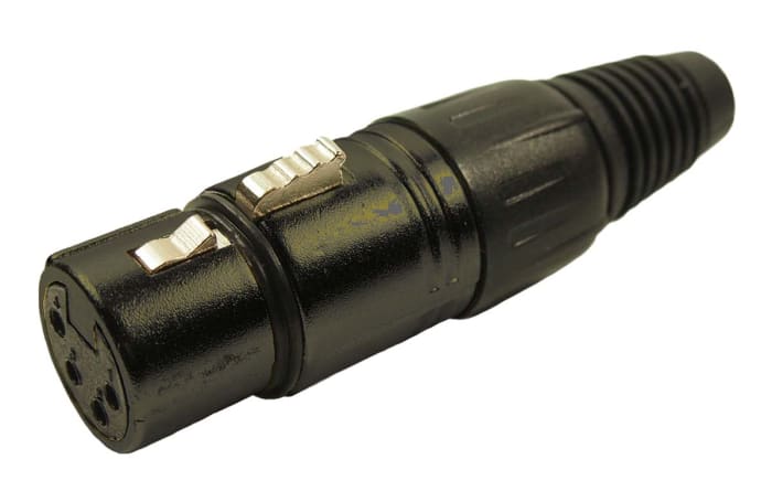 RS PRO Cable Mount XLR Connector, Female, 4 Way, Silver Plating