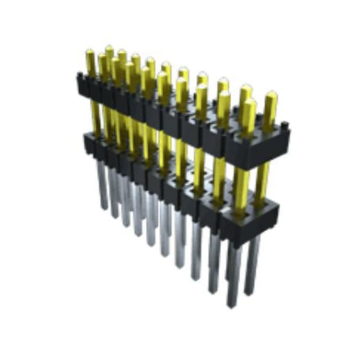 Regleta de pines Samtec serie EW de 50 vías, 1 fila, paso 2.54mm, Montaje en orificio pasante