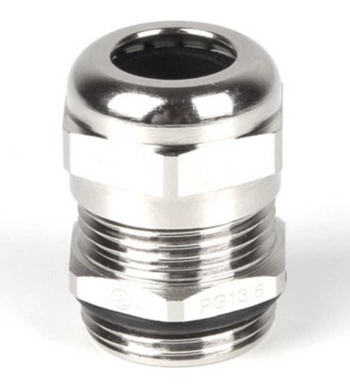RS PRO RS PRO Series Metallic Brass Cable Gland, PG13.5 Thread, 6 mm min., 12 mm max., IP68