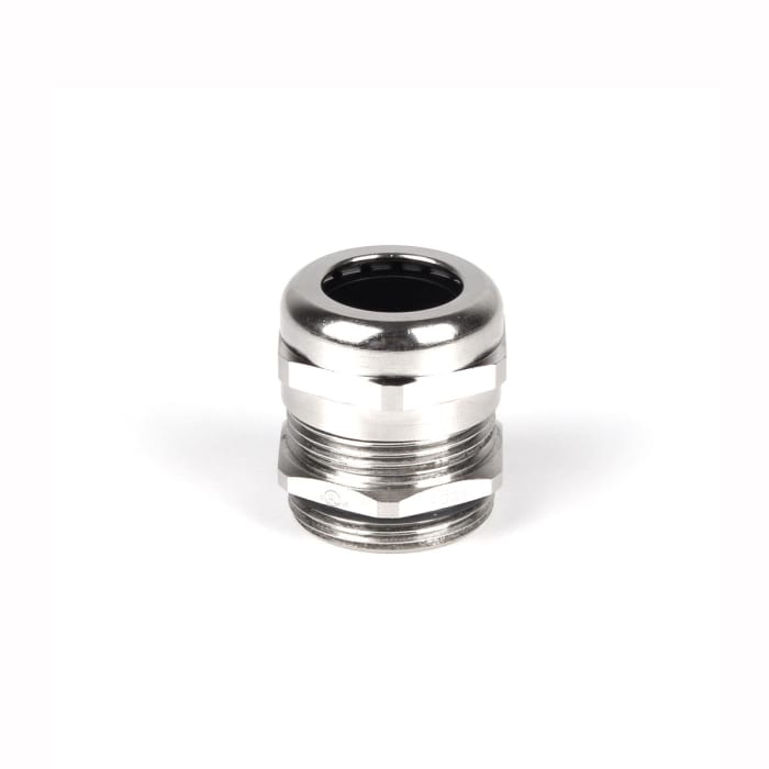 RS PRO Metallic Nickel Plated Brass Cable Gland, M20 Thread, 6mm min., 12mm max., IP68