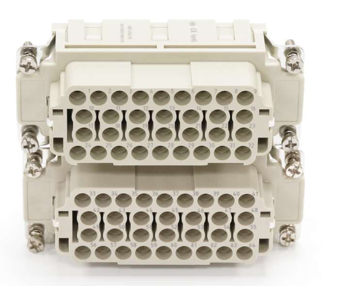 RS PRO Heavy Duty Power Connector Insert, 16A, Female, 64 Contacts