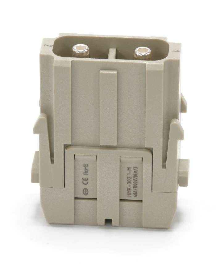 RS PRO Heavy Duty Power Connector Insert, 40A, Male, 2 Contacts