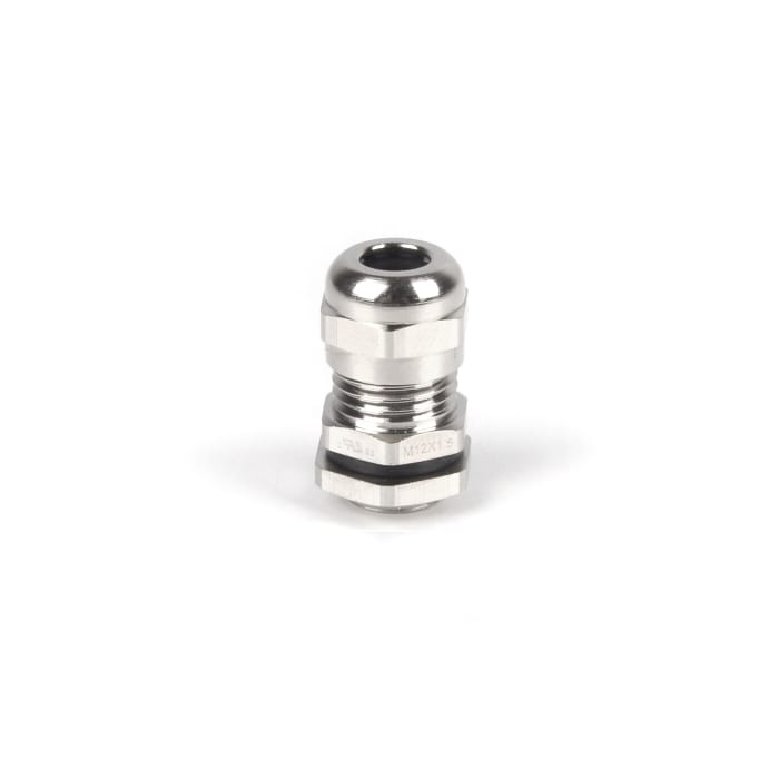 RS PRO Metallic Nickel Plated Brass Cable Gland, M32 x 1.5 Thread, 13mm Min, 20mm Max, IP68