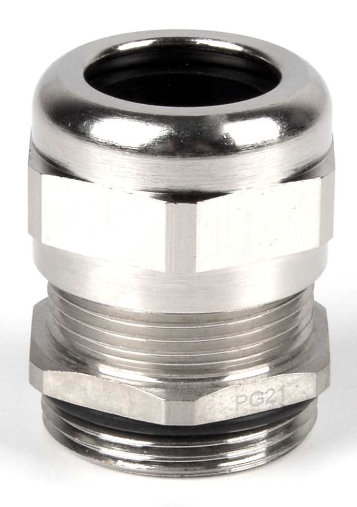 RS PRO Metallic Nickel Plated Brass Cable Gland, M32 Thread, 13mm min., 20mm max., IP68