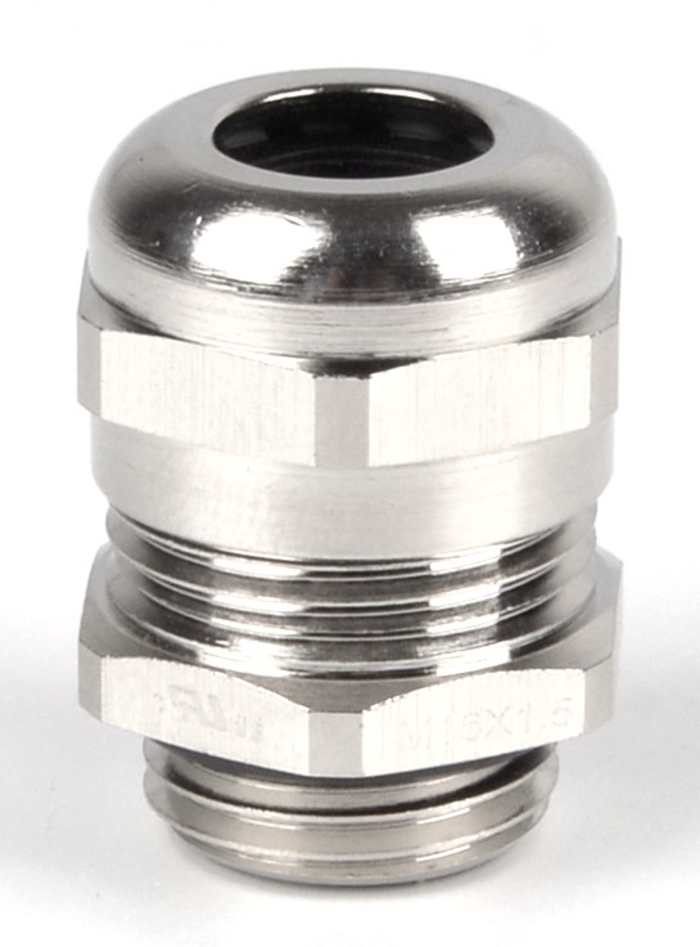 RS PRO Metallic Nickel Plated Brass Cable Gland, PG9 Thread, 4mm min., 8mm max., IP68