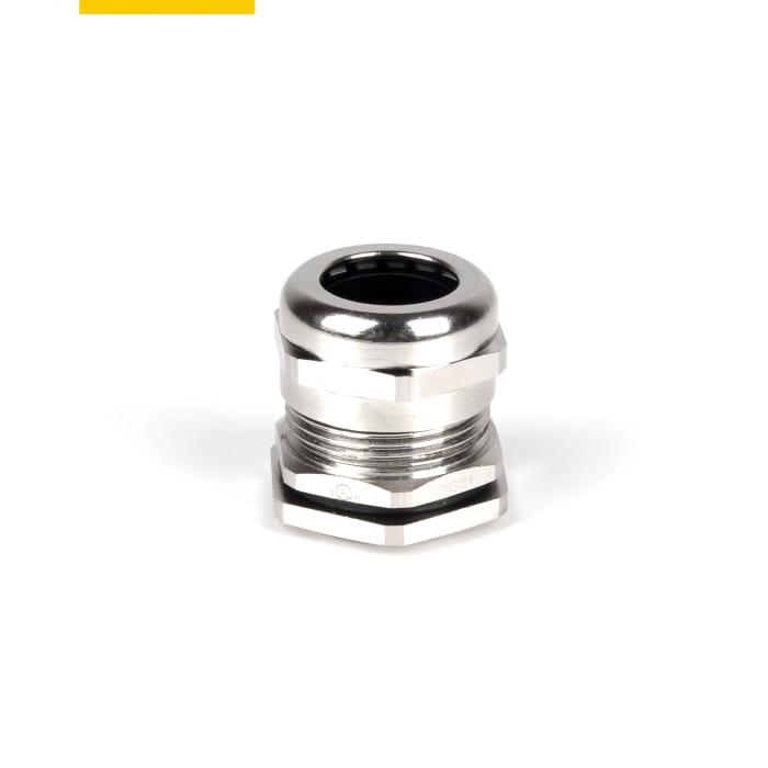 RS PRO Metallic Nickel Plated Brass Cable Gland, PG21 Thread, 13mm min., 18mm max., IP68