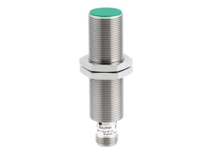 11111677 Baumer Baumer Inductive Barrel-Style Proximity Sensor, M18 x 1,  mm Detection, PNP Normally Open Output, 30 V, IP67 210-0681 RS  Components